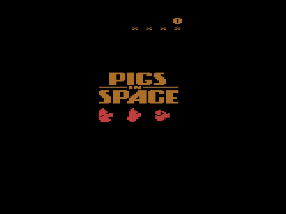 Title Screen of Pigs In Space for Atari 2600